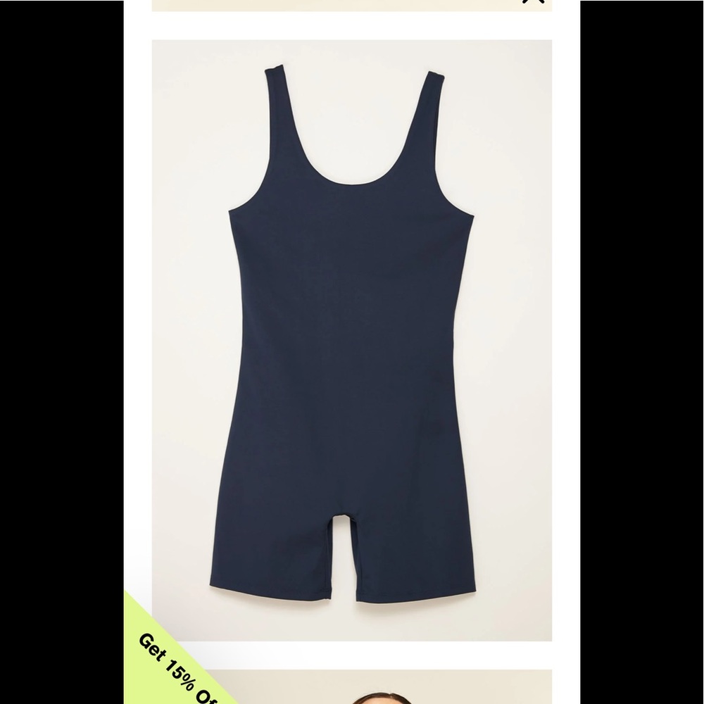 Girlfriend Collective Bike Unitard in Midnight